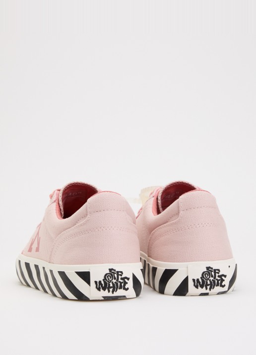 Off-White Vulcanized Undercut sneaker met logo - achterkant 2 oudroze