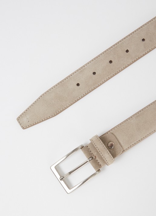 Officine Napoli 2035 riem van suède - detail 2 beige