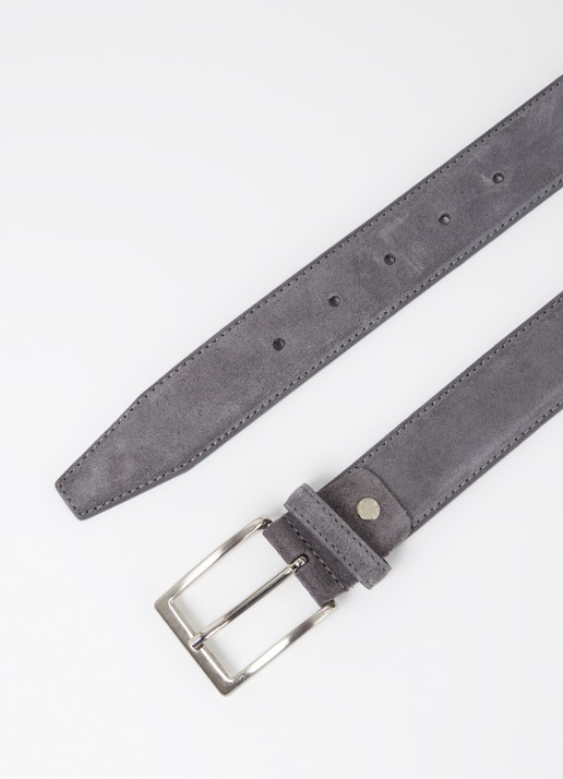 Officine Napoli 2035 riem van suède - detail 2 grijs