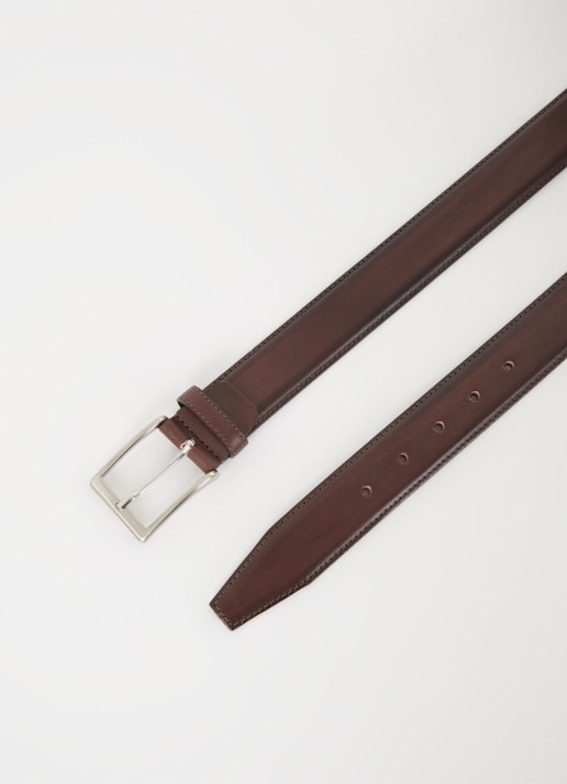 Officine Napoli Riem van leer - detail donkerbruin