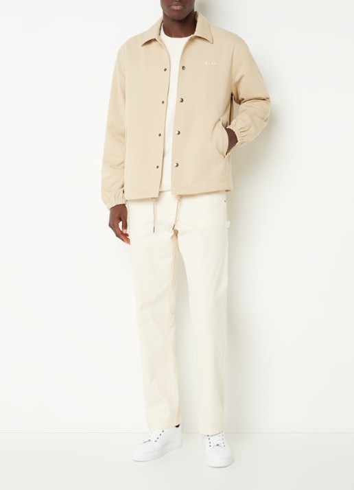 OLAF Coach jack met logo- en backprint  - voorkant 5 beige