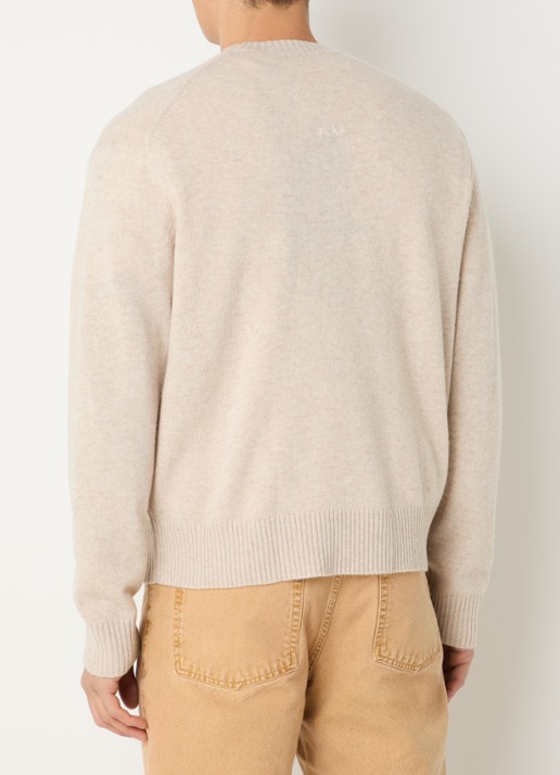 OLAF Fijngebreide trui in wolblend - achterkant 3 beige