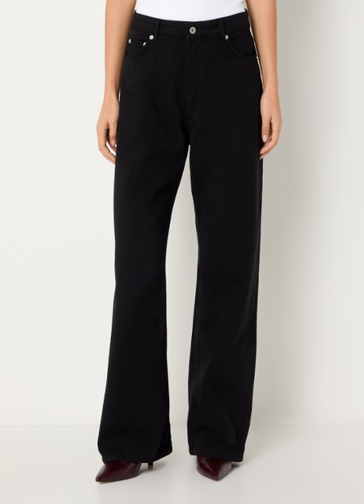OLAF High waist straight leg jeans met gekleurde wassing en steekzakken