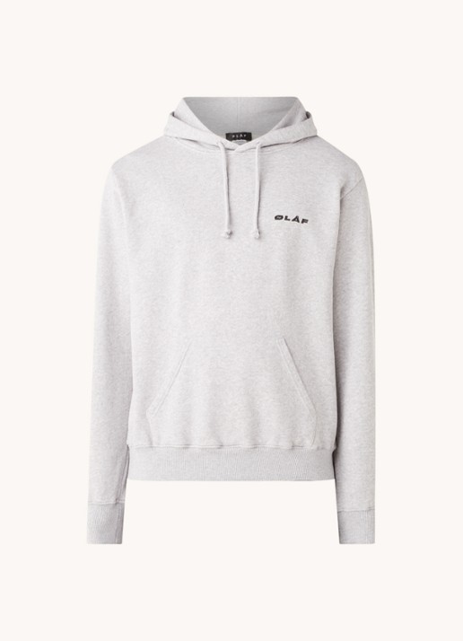 OLAF Hoodie met logo - voorkant middengrijs