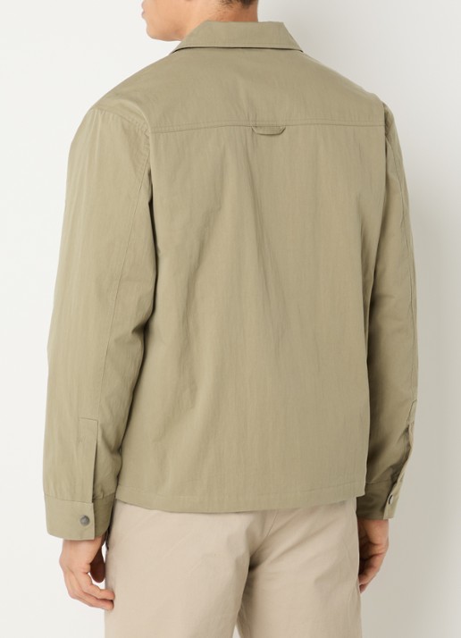 OLAF Jack met logo en steekzakken - achterkant 4 khaki