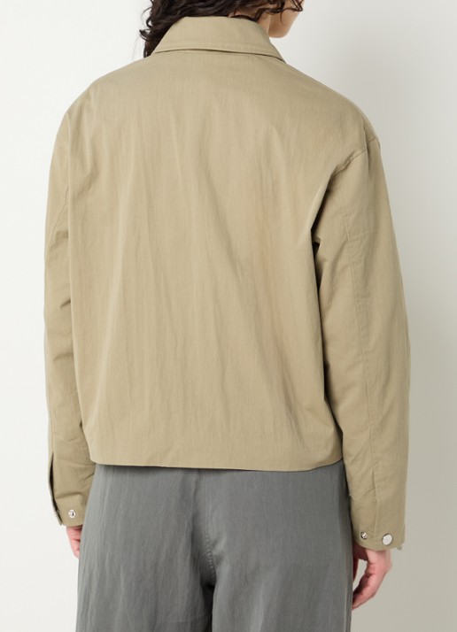 OLAF Jack met logo en steekzakken - achterkant 4 khaki