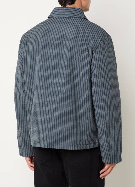 OLAF Jack met ruitdessin en logo - achterkant 4 donkerblauw