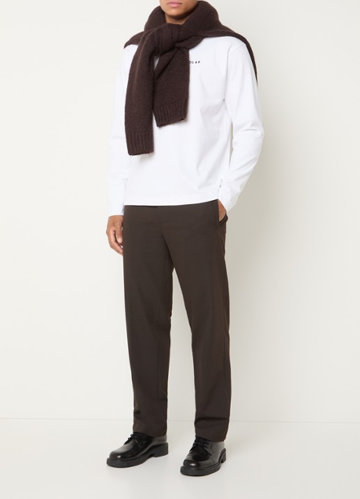 OLAF Longsleeve met borduring - voorkant 3 wit