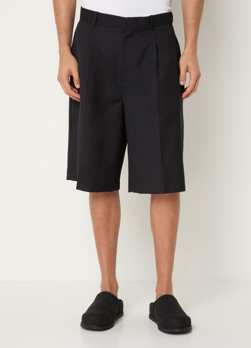 OLAF Loose fit korte broek in wolblend met steekzakken
