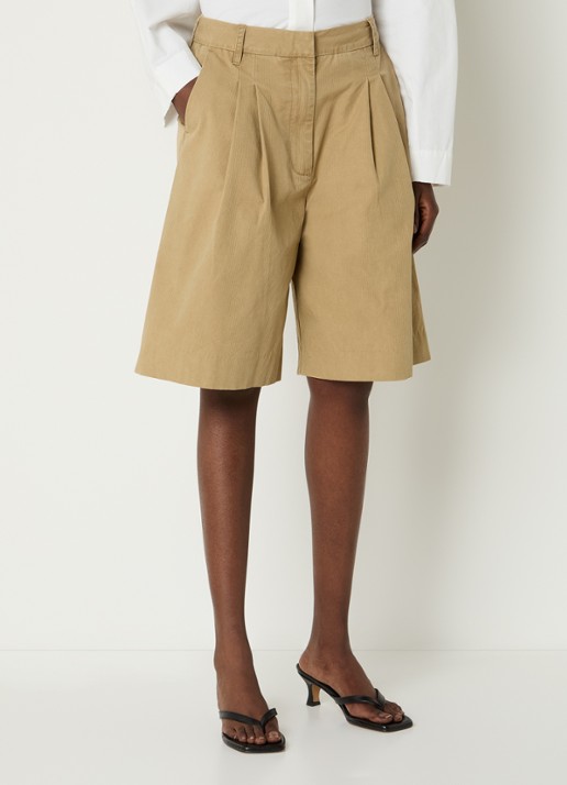 OLAF Low waist wide fit korte broek met paspelzak