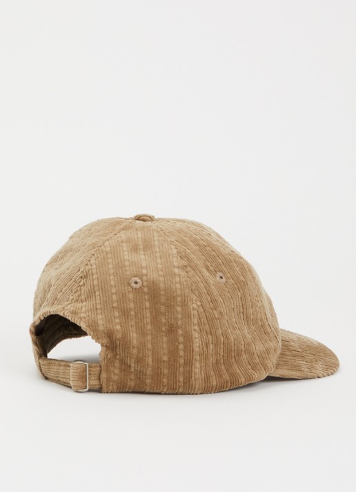 OLAF Pet van corduroy met logoborduring - detail 2 camel