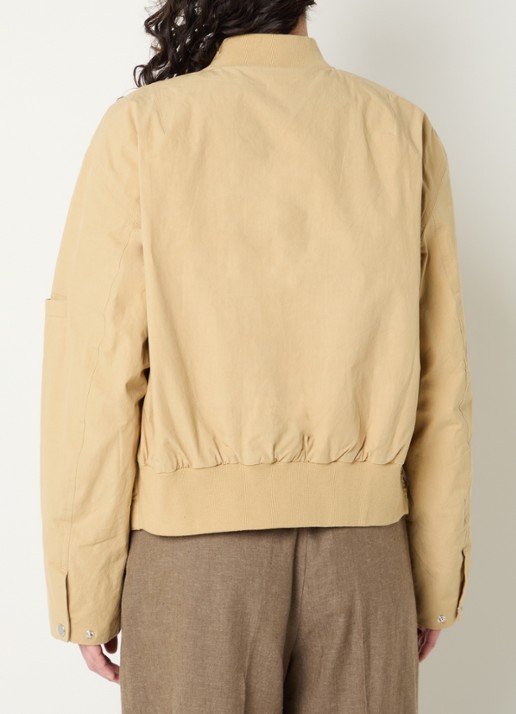 OLAF Retro jack met logo en steekzakken - achterkant khaki