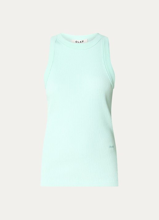OLAF Ribgebreide tanktop - voorkant 2 lichtblauw