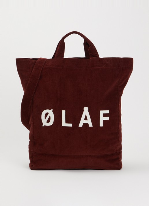 OLAF Shopper van corduroy met logo