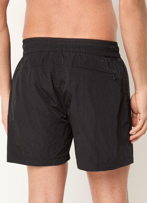 OLAF Signature zwemshorts met glanzende finish en ritszakken  - achterkant zwart