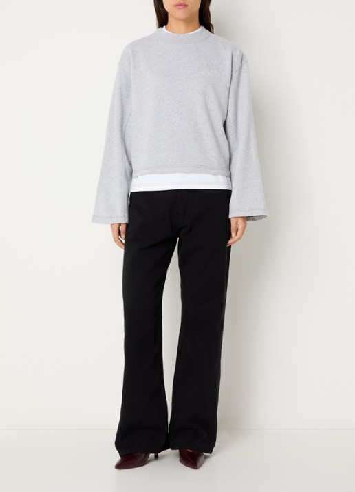 OLAF Sweater met logo - voorkant 2 grijs