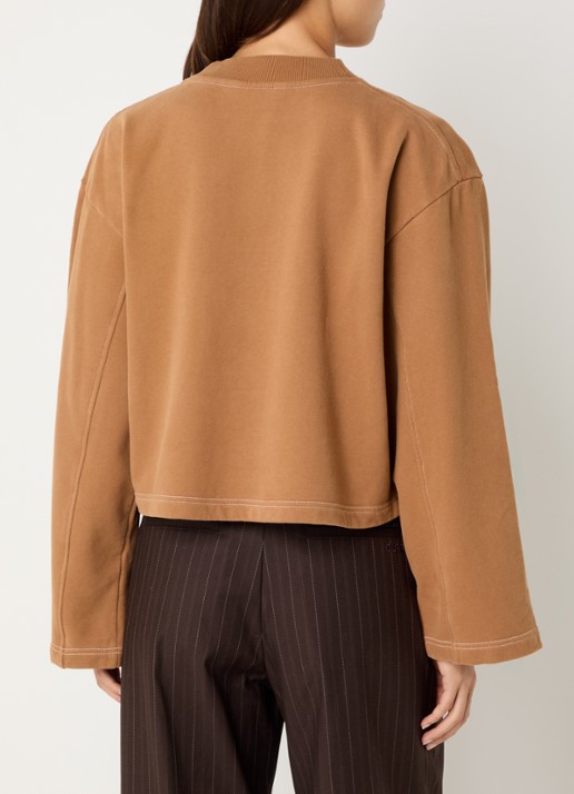 OLAF Sweater met logo - achterkant 3 bruin