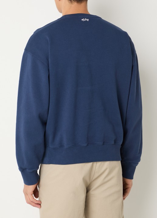 OLAF Sweater met logoborduring - achterkant 3 donkerblauw