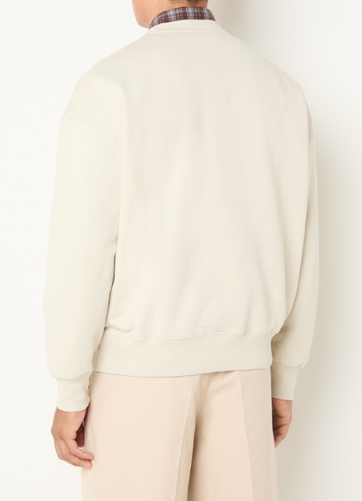 OLAF Sweater met logoborduring - achterkant 3 creme