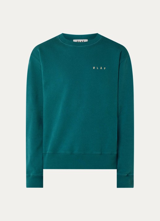 OLAF Sweater met print - voorkant 3 zeegroen
