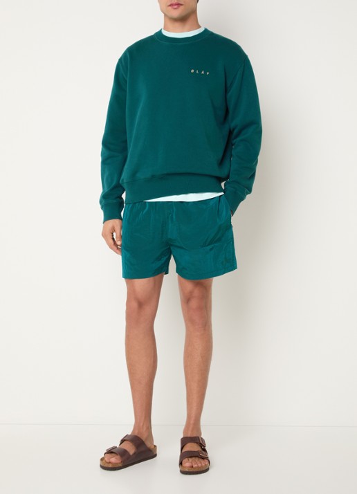 OLAF Sweater met print - voorkant 4 zeegroen