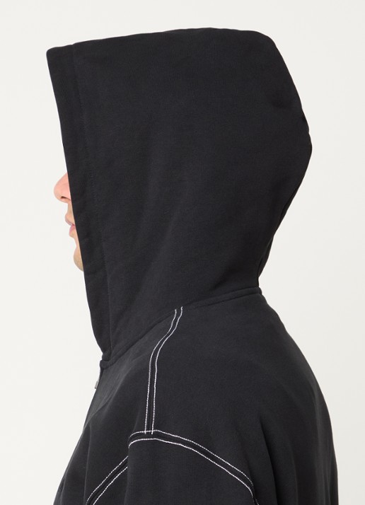 OLAF Sweatvest met capuchon en logo - detail 5 zwart