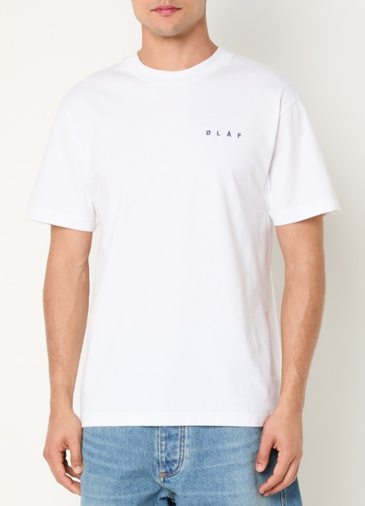 OLAF T-shirt met front- en backprint - achterkant wit