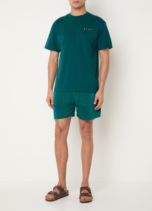 OLAF T-shirt met front- en backprint - voorkant 3 zeegroen