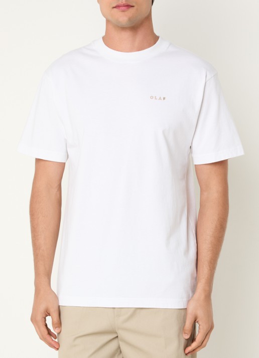 OLAF T-shirt met front- en backprint - achterkant wit