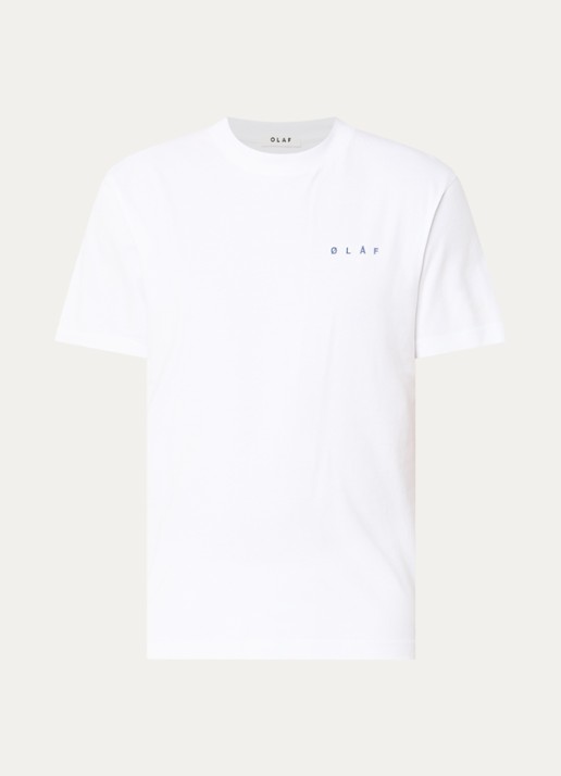OLAF T-shirt met logo- en backprint - voorkant 2 wit
