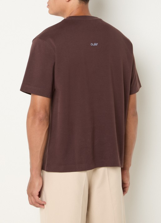 OLAF T-shirt met logo - achterkant 2 bruin
