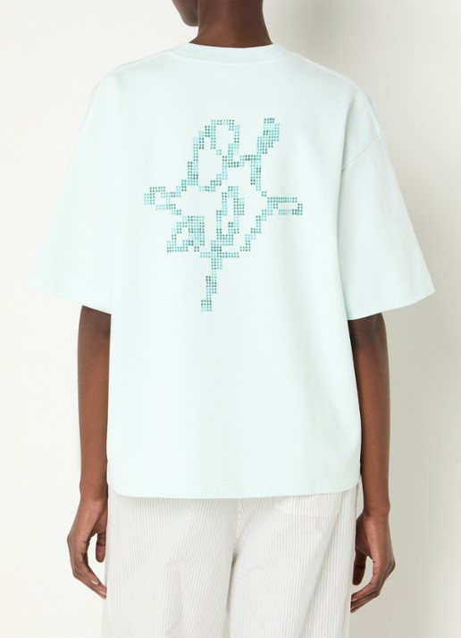 OLAF T-shirt met logoborduring en backprint