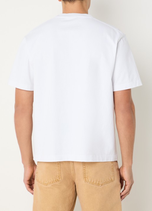 OLAF T-shirt met logoborduring - achterkant 4 wit