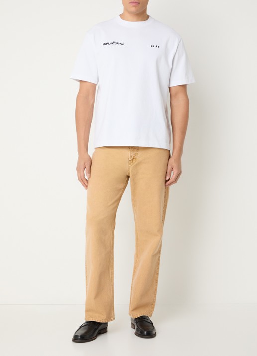 OLAF T-shirt met logoborduring - voorkant 2 wit