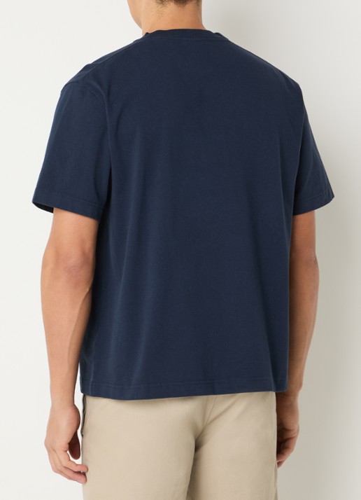OLAF T-shirt met logoborduring - achterkant 4 donkerblauw