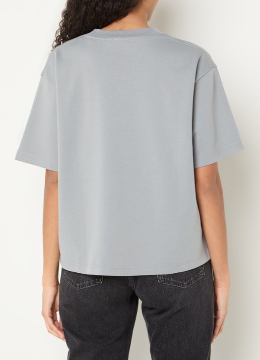 OLAF T-shirt met logoborduring - achterkant 3 grijs