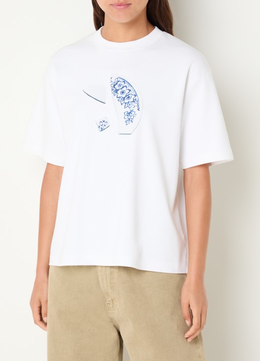OLAF T-shirt met print - detail 4 wit