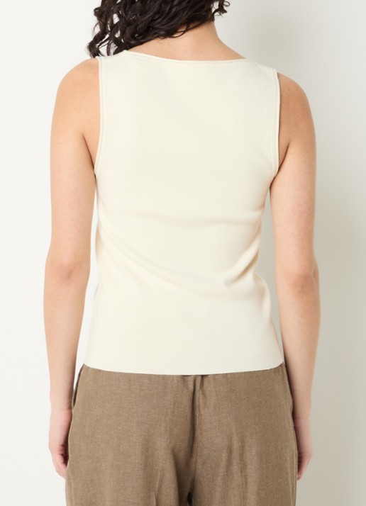 OLAF Tanktop met logoborduring - achterkant 4 gebroken wit