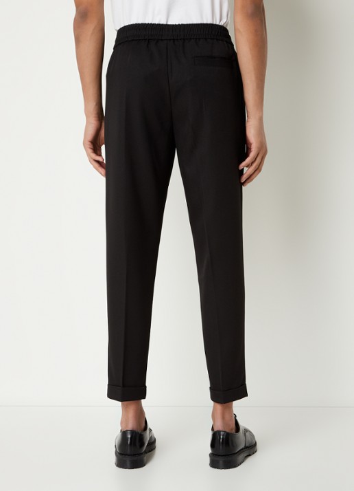 OLAF Tapered fit pantalon met trekkoord - achterkant 3 zwart