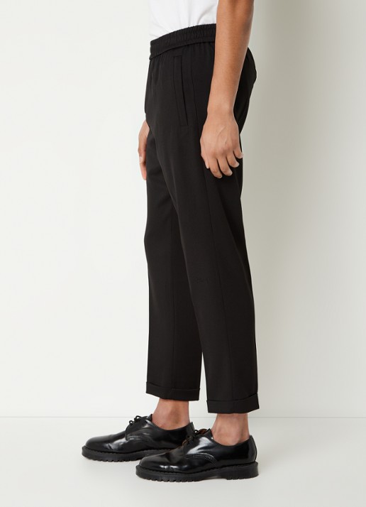 OLAF Tapered fit pantalon met trekkoord - detail 2 zwart