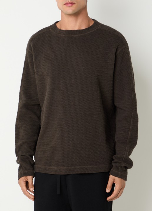 OLAF Waffle pullover met structuur