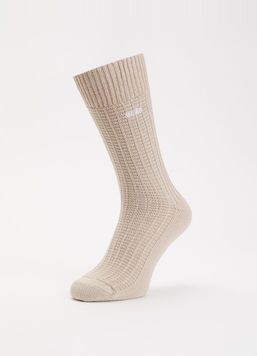 OLAF Waffle sokken in katoenblend  - detail 3 beige