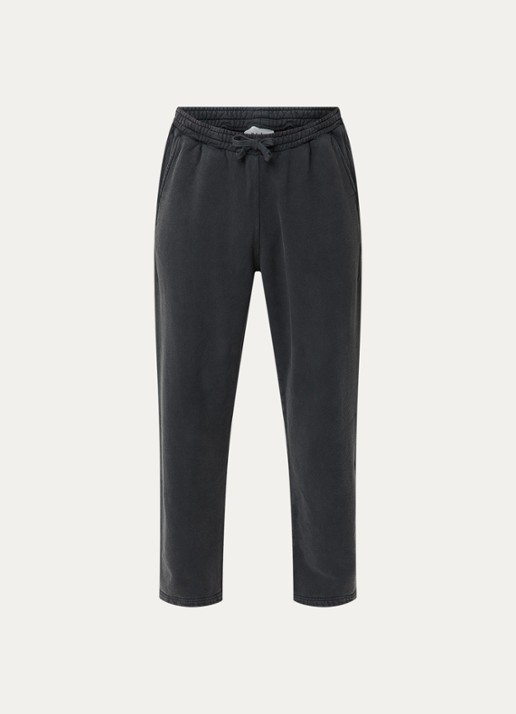 OLAF Washed straight fit joggingbroek met steekzakken - voorkant 2 antraciet