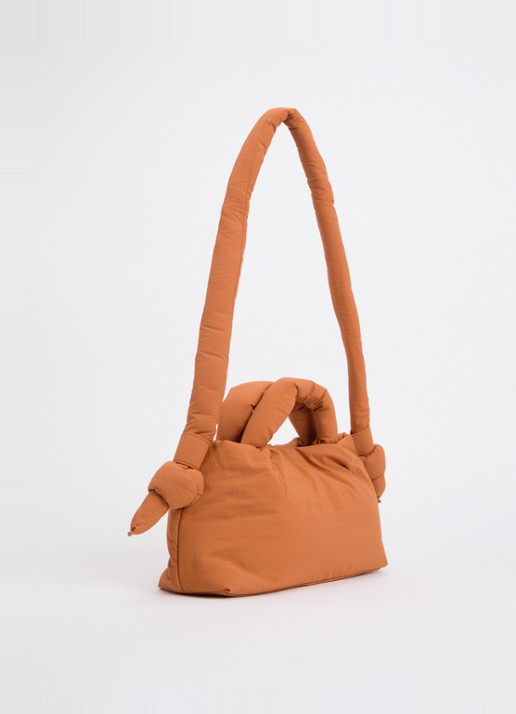 Ölend Mini Ona crossbodytas met afneembare schouderriem - achterkant oranjebruin