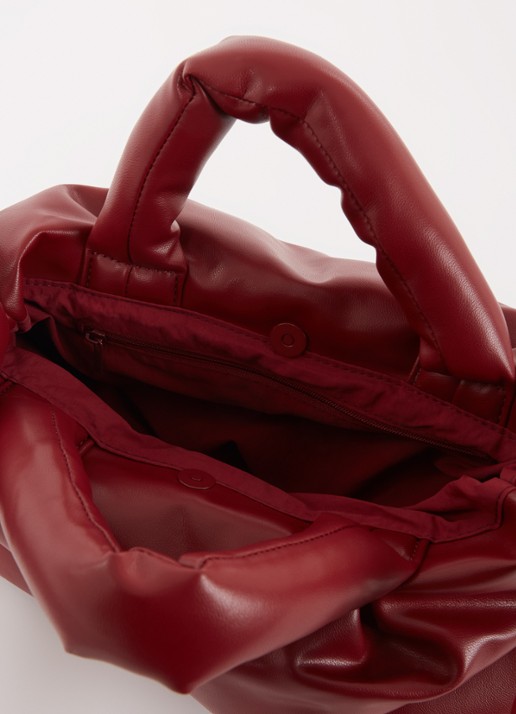 Ölend Mini Ona gewatteerde crossbodytas met afneembare schouderriem - detail 3 bordeauxrood