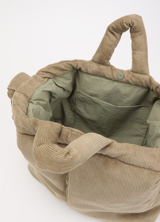 Ölend Ona gewatteerde crossbodytas van corduroy - detail 2 khaki