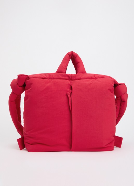 Ölend Ona gewatteerde crossbodytas - voorkant koraalrood