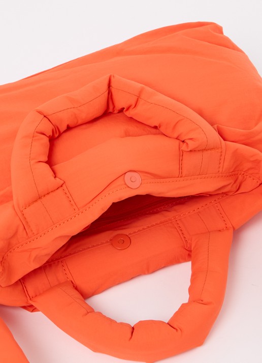 Ölend The Mini Ona handtas met afneembare schouderriem  - detail oranjerood