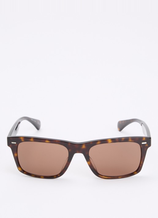 Oliver Peoples Wayfarer zonnebril OV5596SU - detail donkerbruin