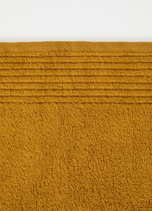 Olivier Desforges Alizee badhanddoek  - 450 gr/m² - 100 x 50 cm - detail 3 mosterd